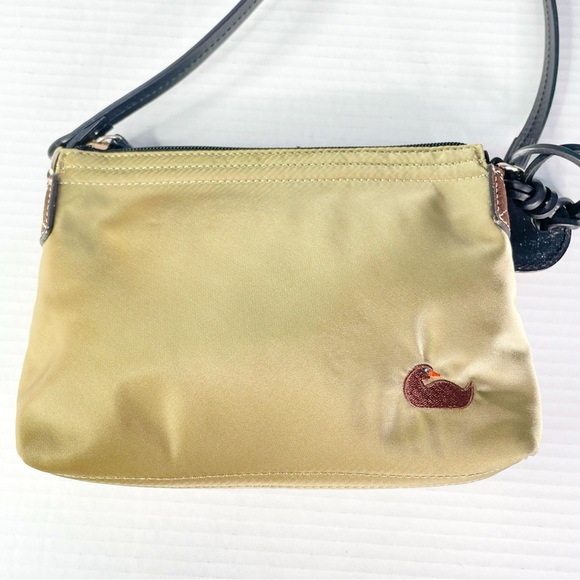 Dooney & Bourke Vintage Small Beige Nylon Leather Crossbody Purse Handbag 1975 - Picture 2 of 16